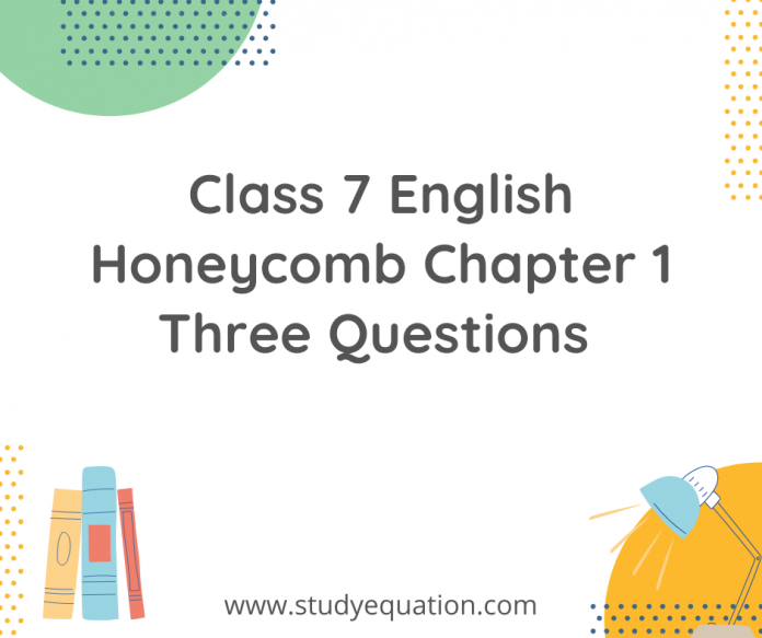 class 7 english honeycomb chapter 1 three questions
