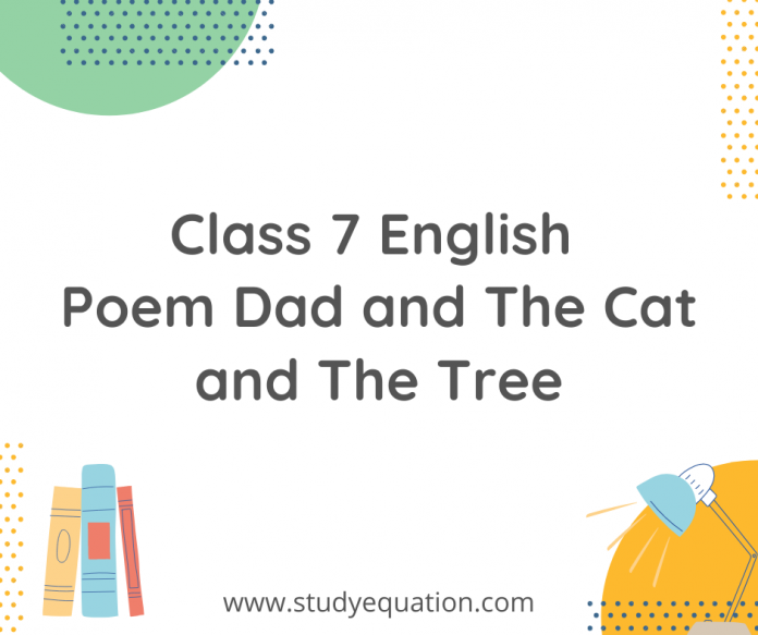 class 7 english poem dad and the cat and the tree