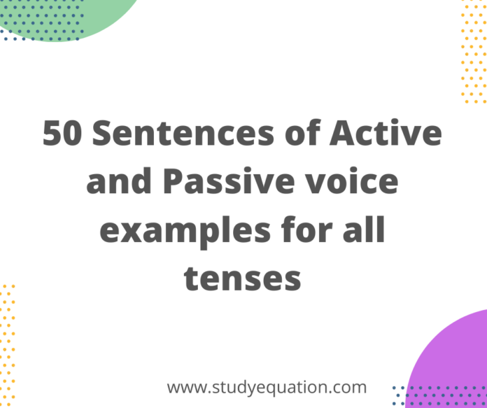 50 Sentences of Active and Passive voice examples for all tenses
