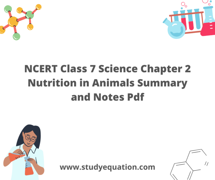 NCERT Class 7 Science Chapter 2 Nutrition in Animals Summary and Notes Pdf